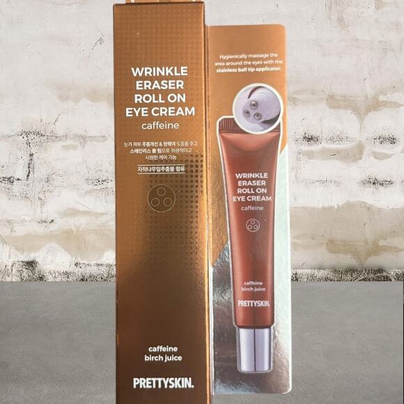 PRETTYSKIN Roll on Eye Cream with Caffeine and Stainless Steel ball Tip NEW - Picture 1 of 3